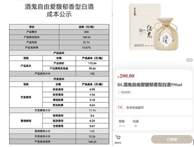 于东来：酒鬼自由爱50%产量分配到胖东来帮扶企业